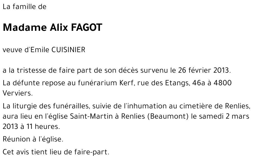 Alix FAGOT