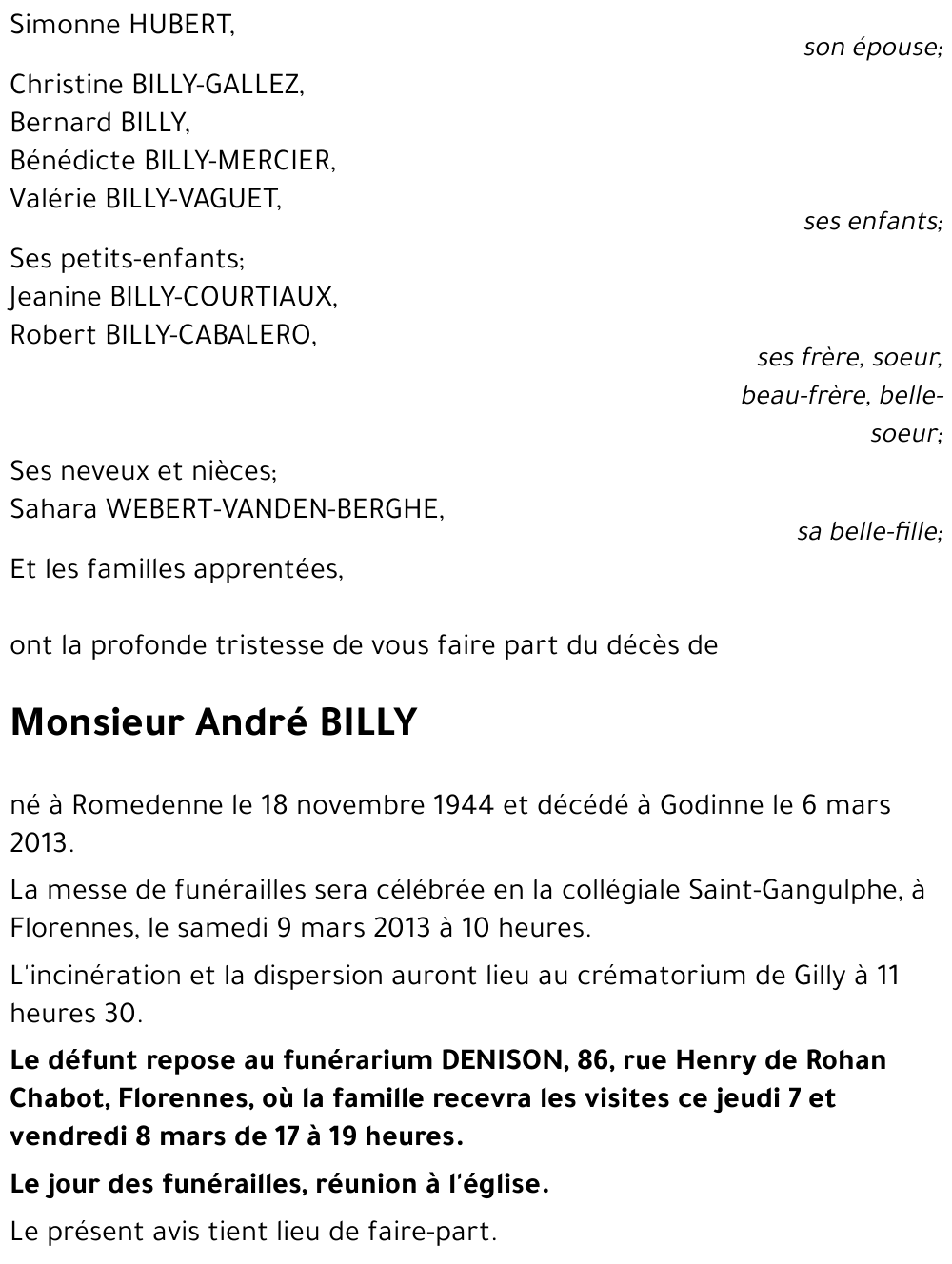 André BILLY