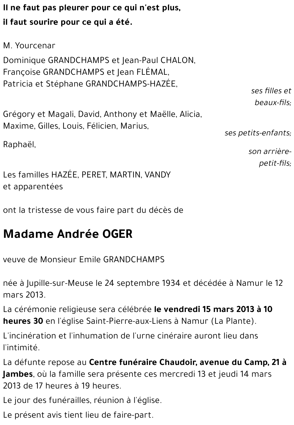 Andrée OGER