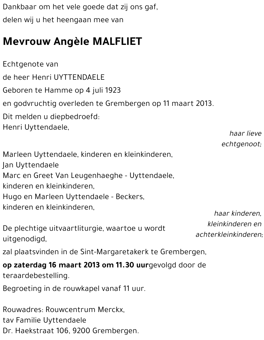 Angèle MALFLIET