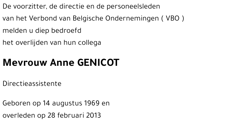 Anne GENICOT