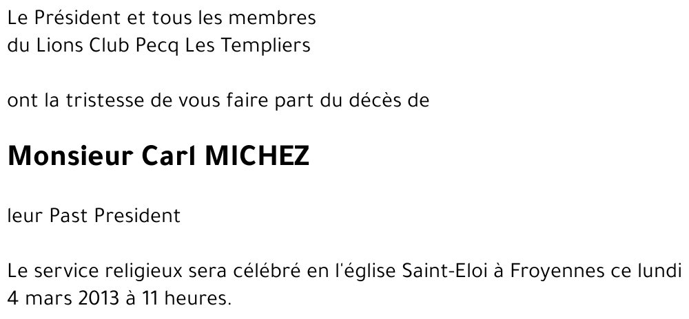 Carl MICHEZ