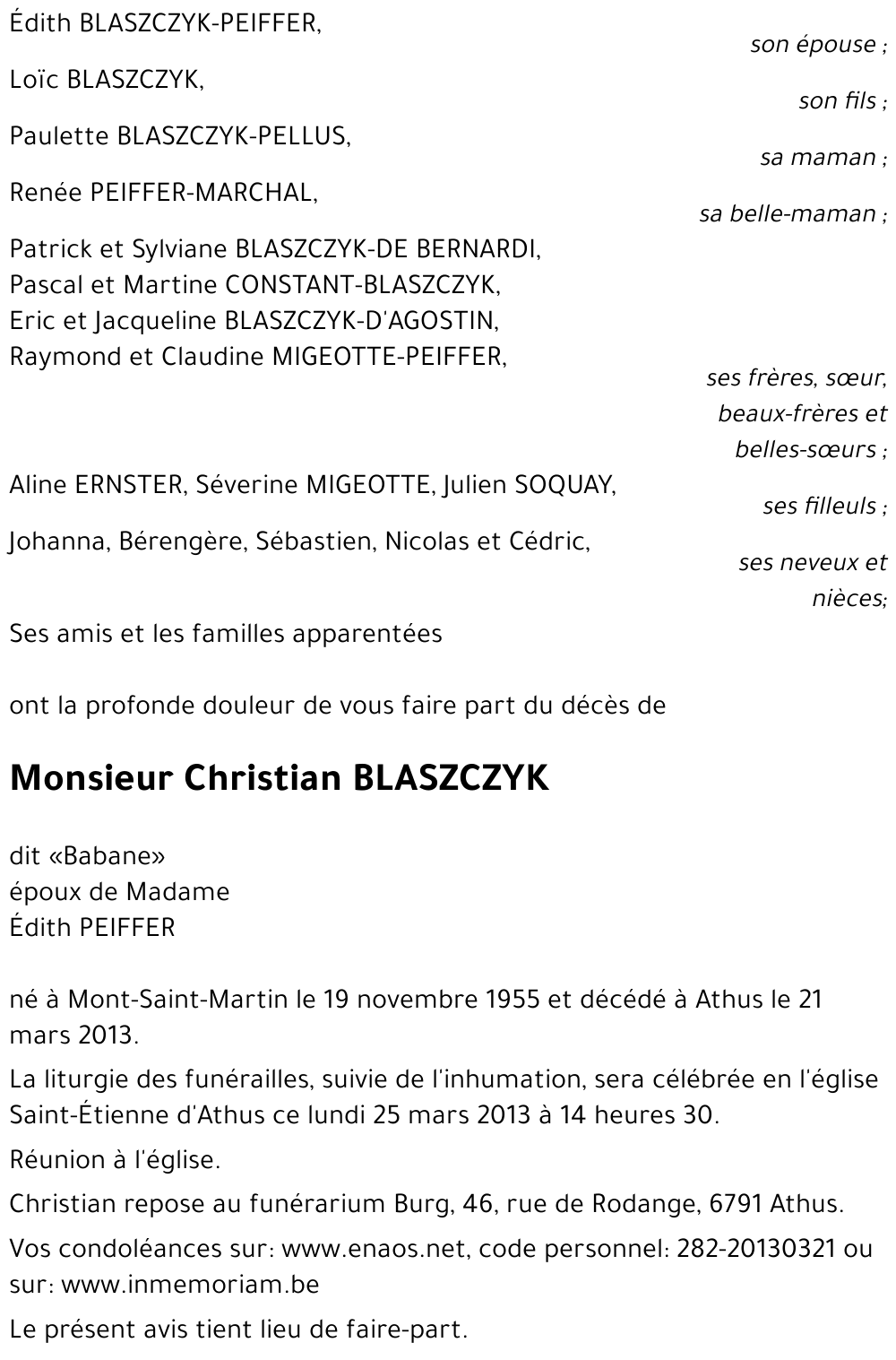 Christian BLASZCZYK