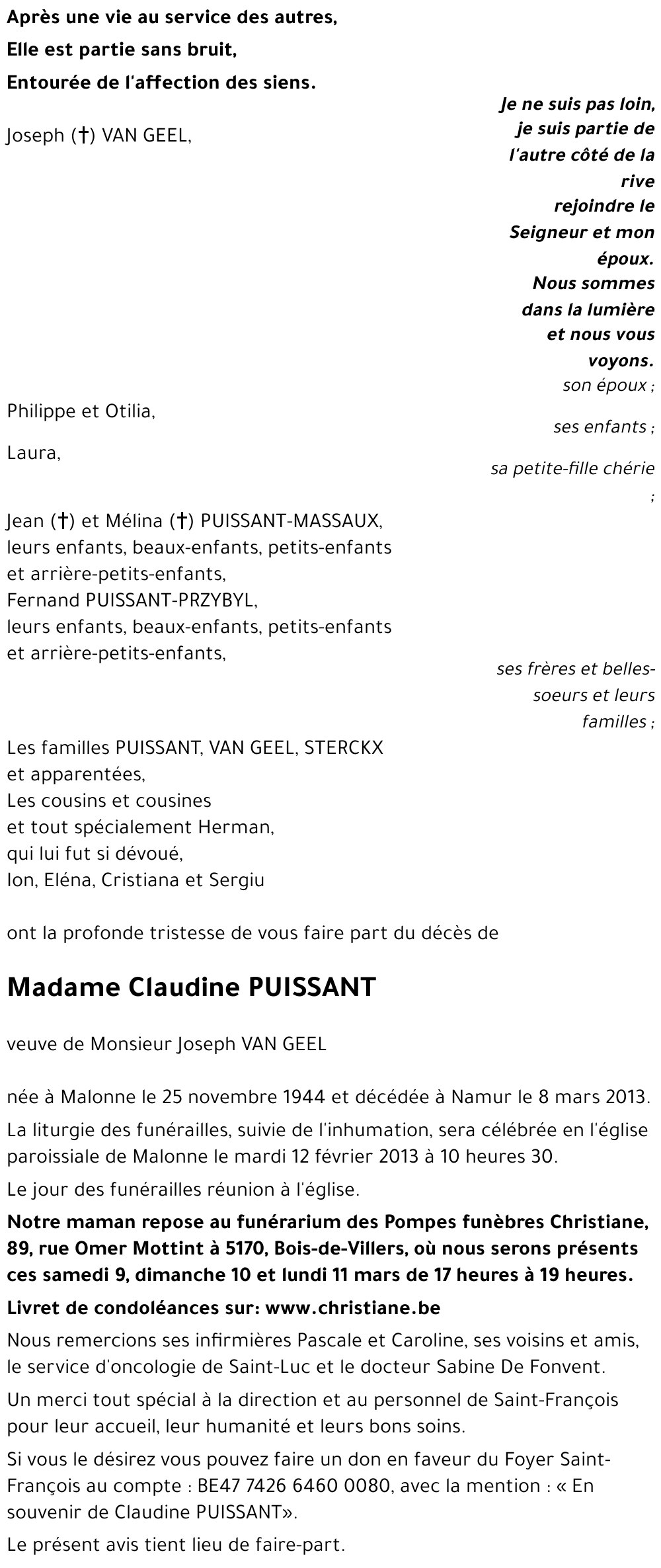 Claudine PUISSANT