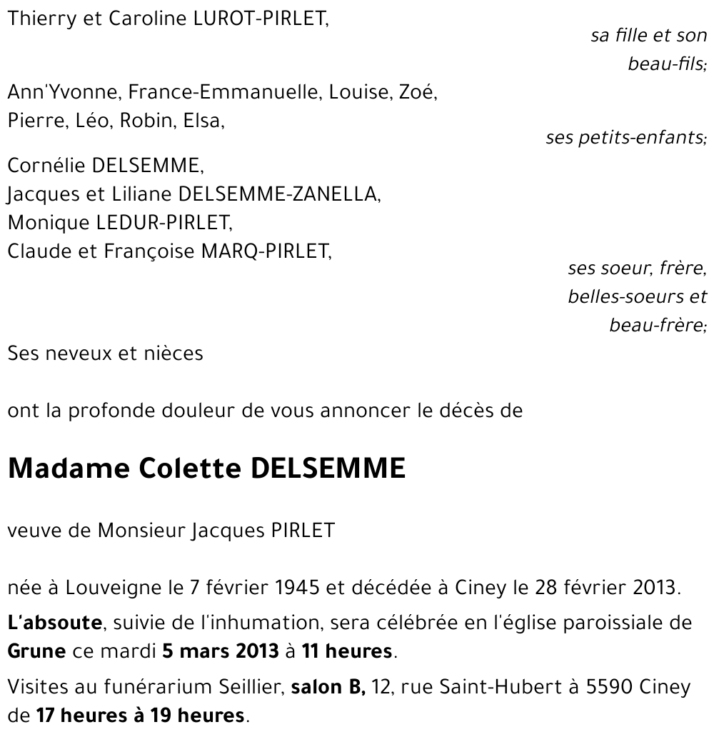 Colette DELSEMME