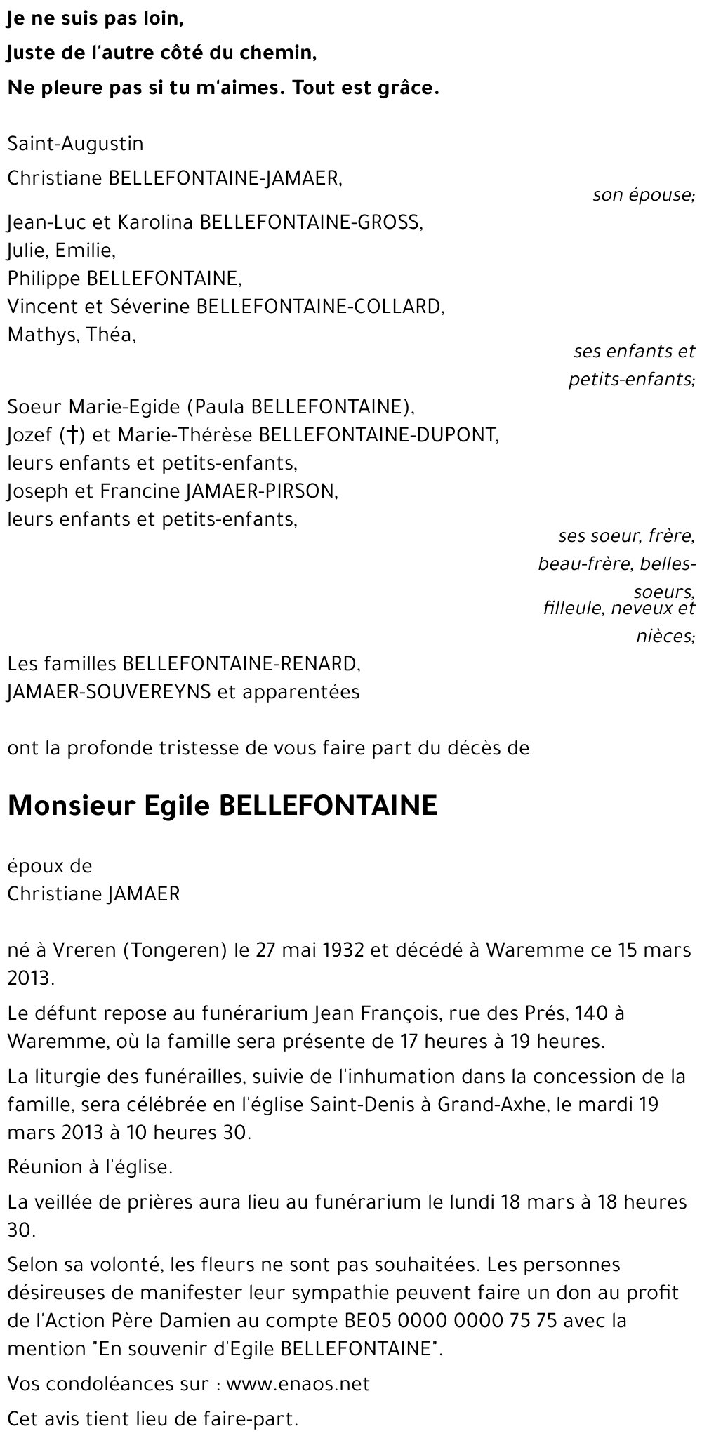 Egile BELLEFONTAINE