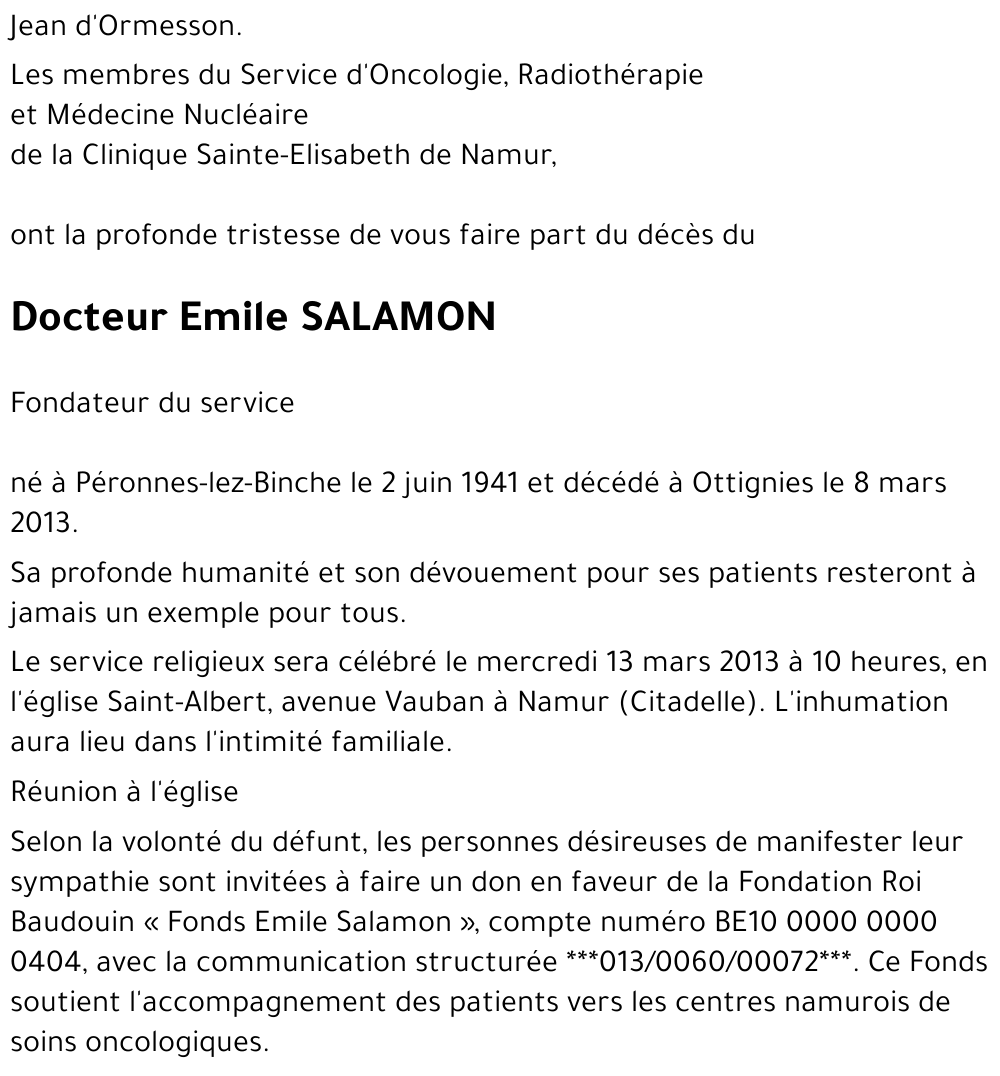 Emile SALAMON