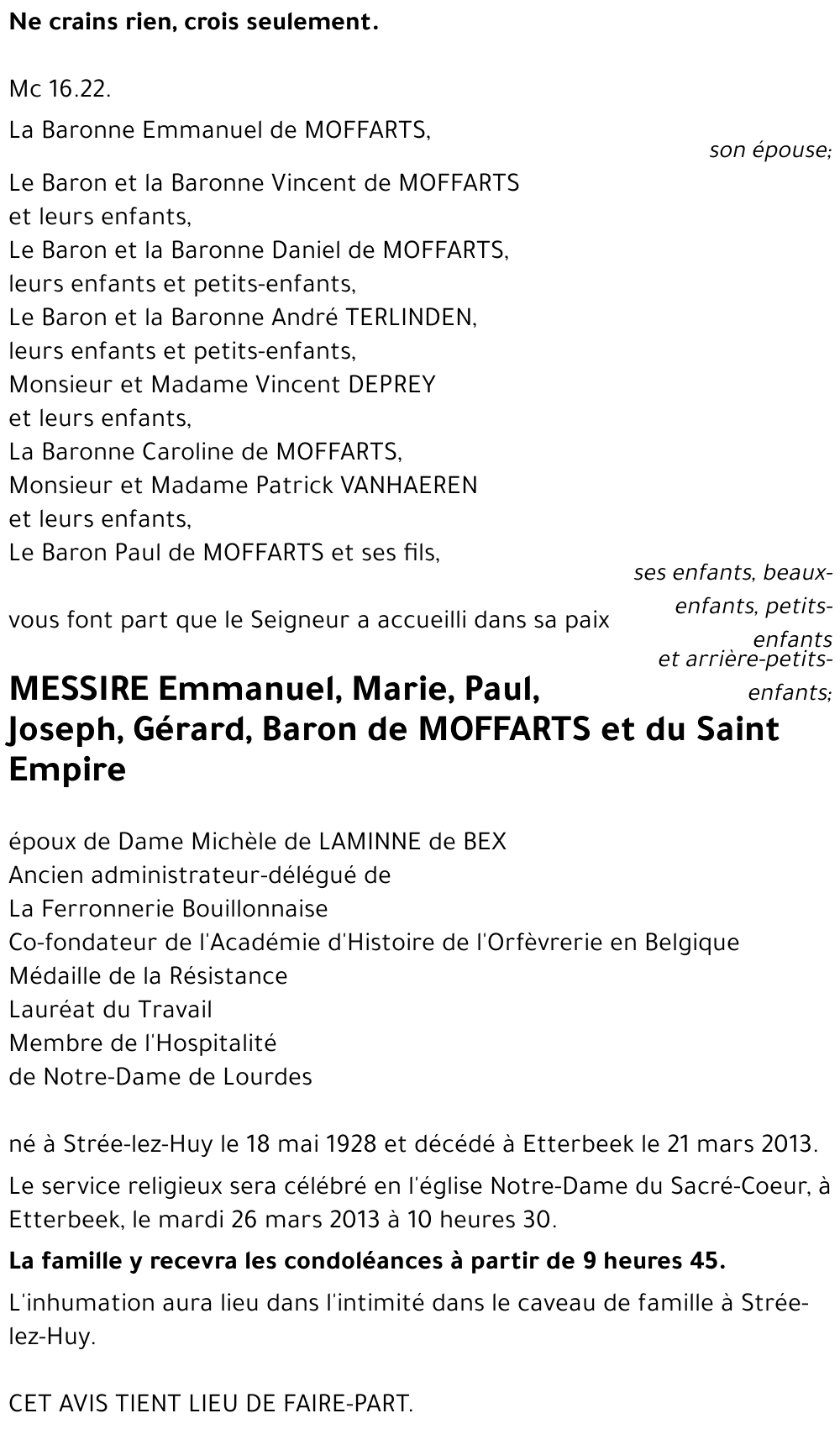 Emmanuel de MOFFARTS