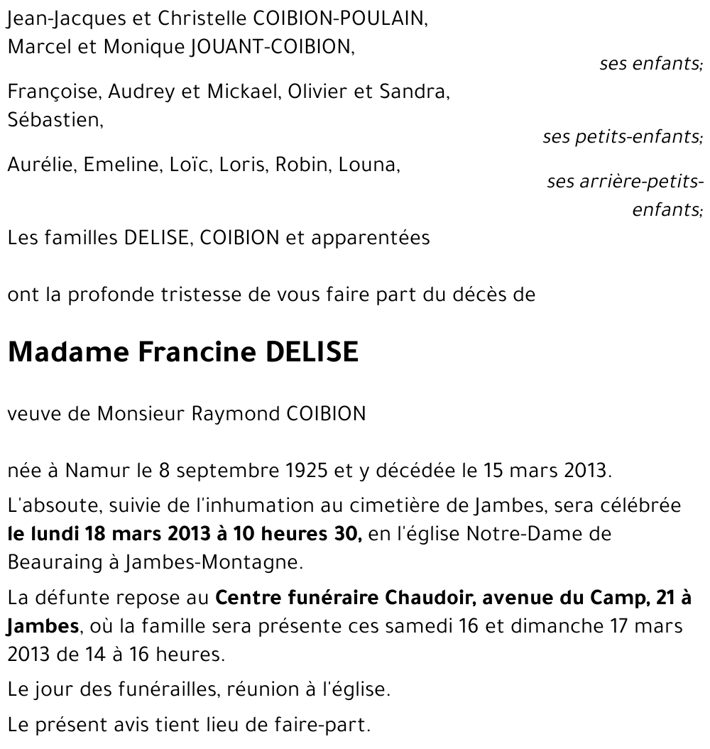 Francine DELISE