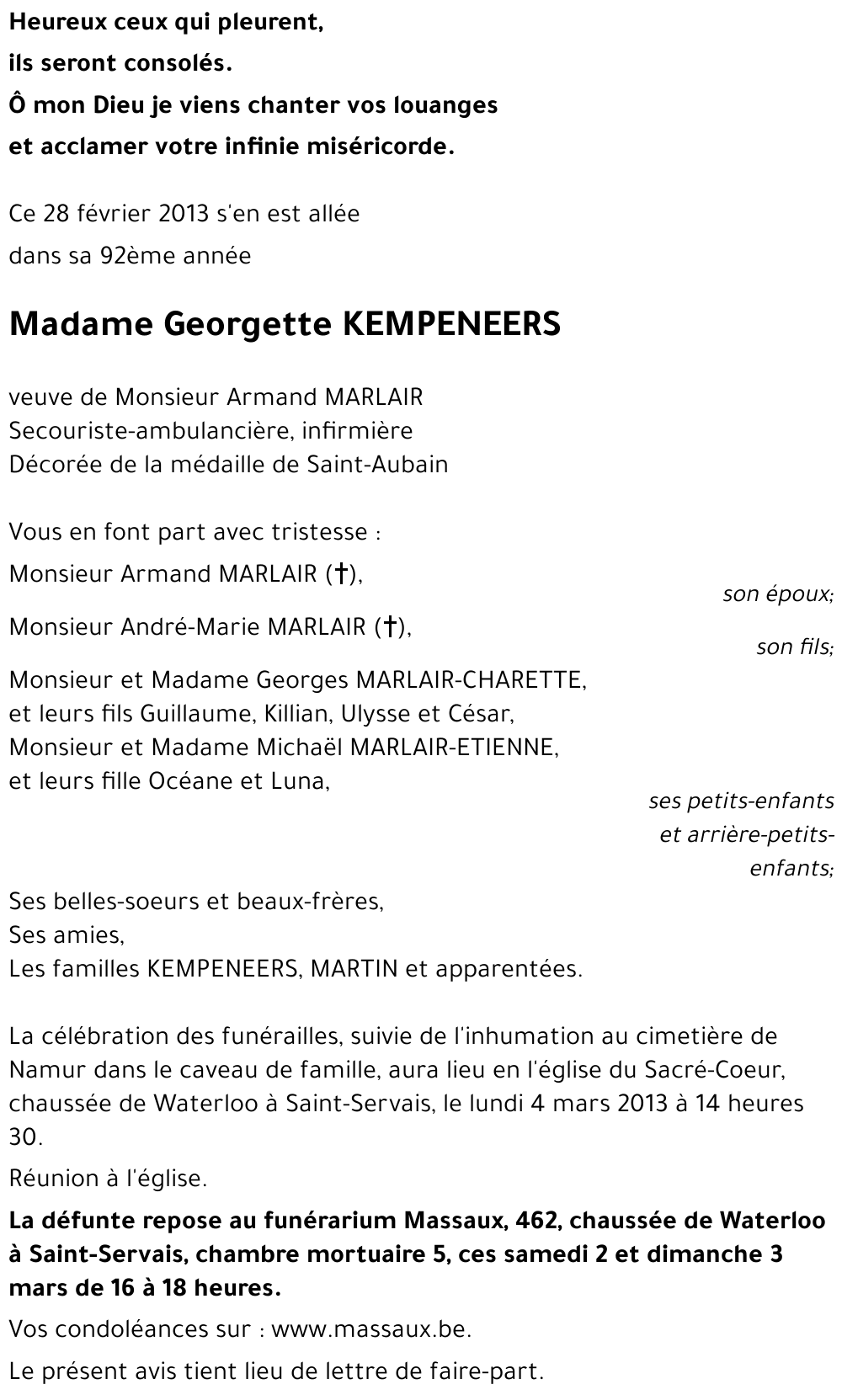 Georgette KEMPENEERS