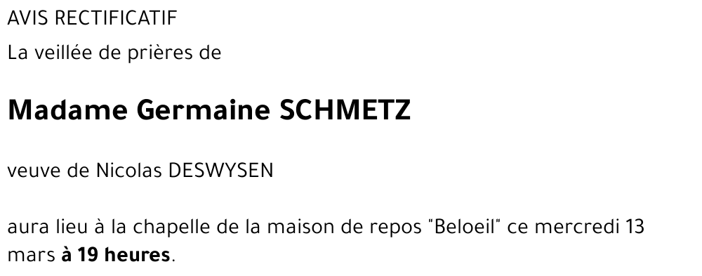 Germaine SCHMETZ