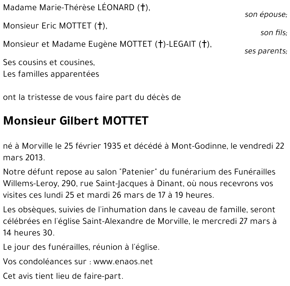 Gilbert MOTTET