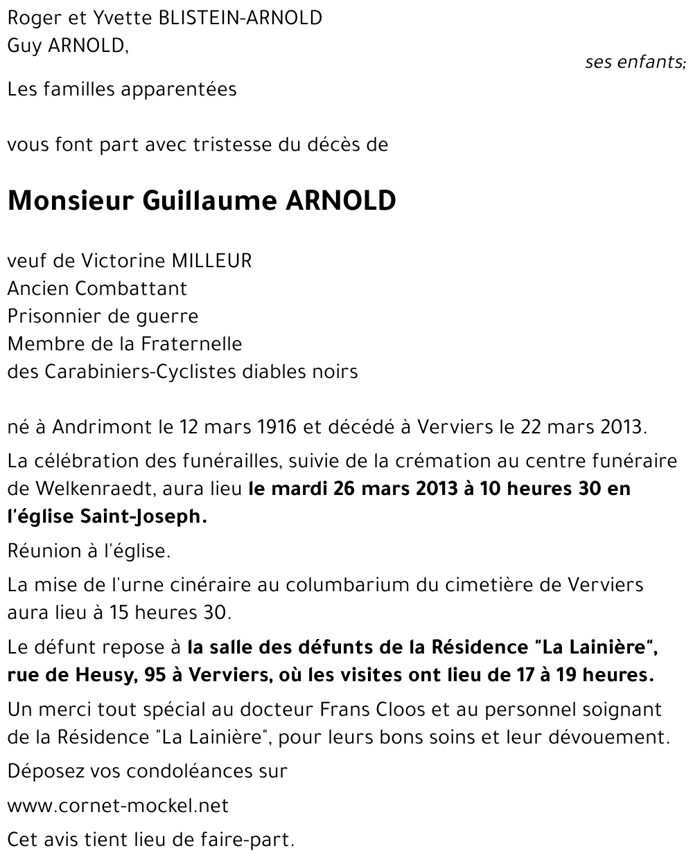 Guillaume ARNOLD