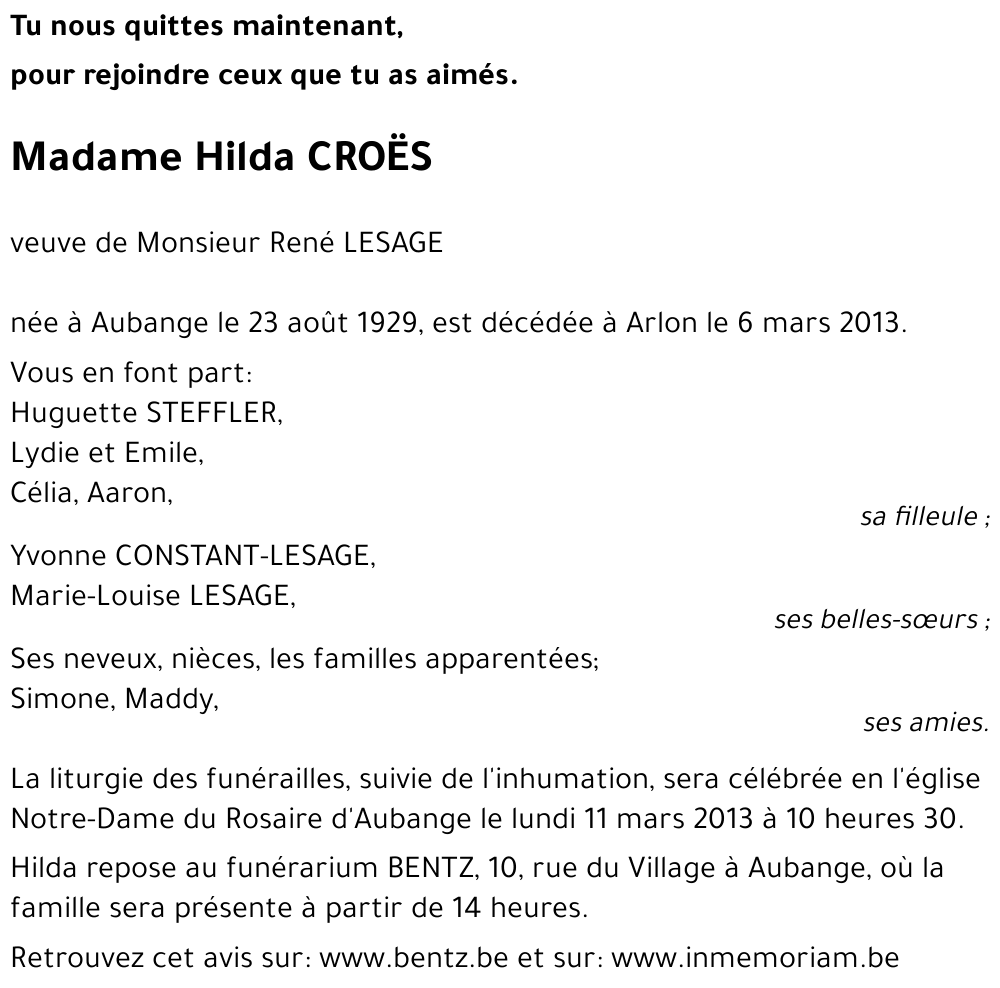Hilda CROËS