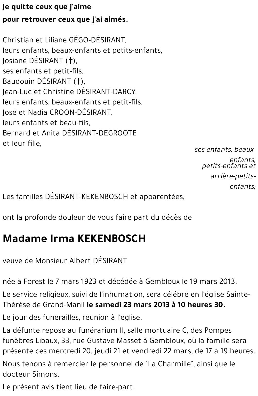 Irma KEKENBOSCH