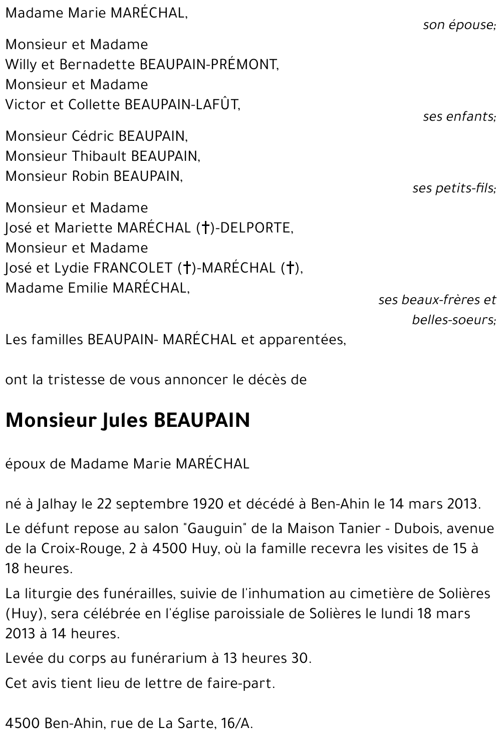 Jules BEAUPAIN