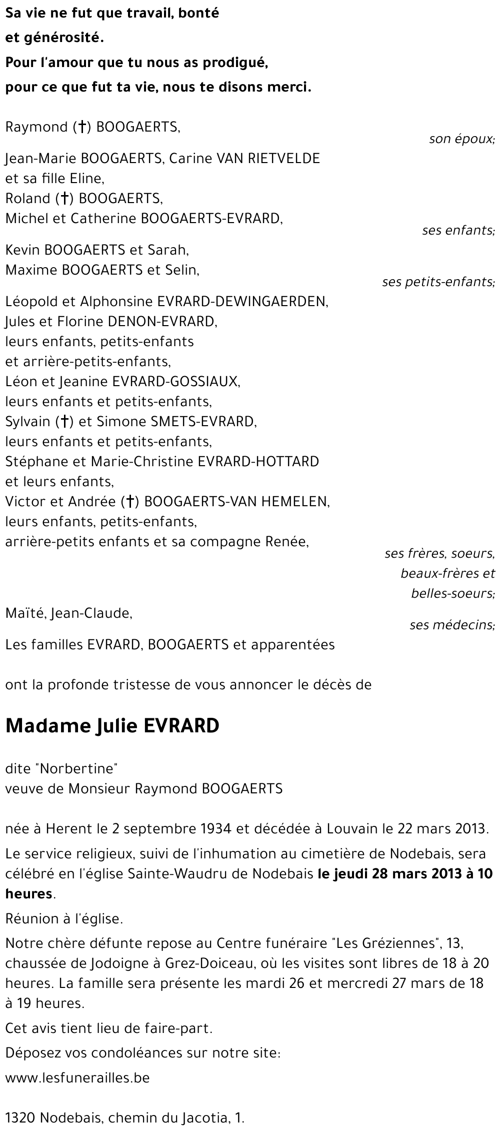 Julie EVRARD