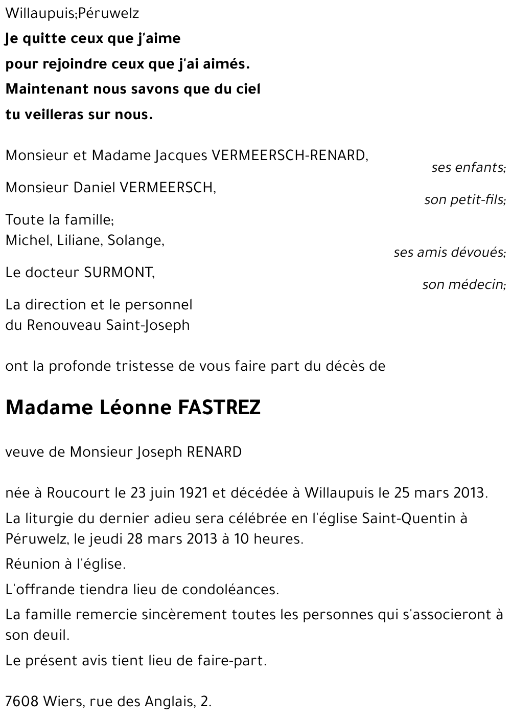 Léonne FASTREZ