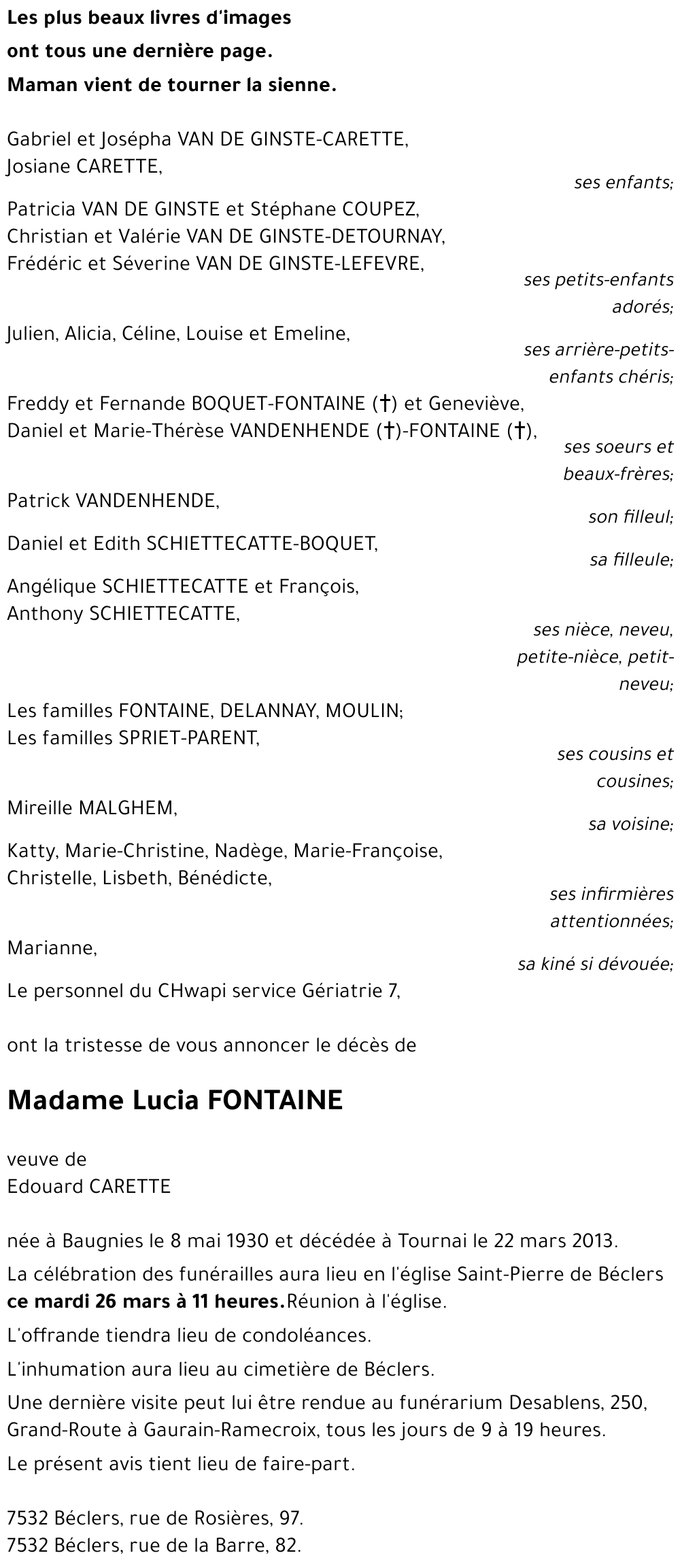 Lucia FONTAINE
