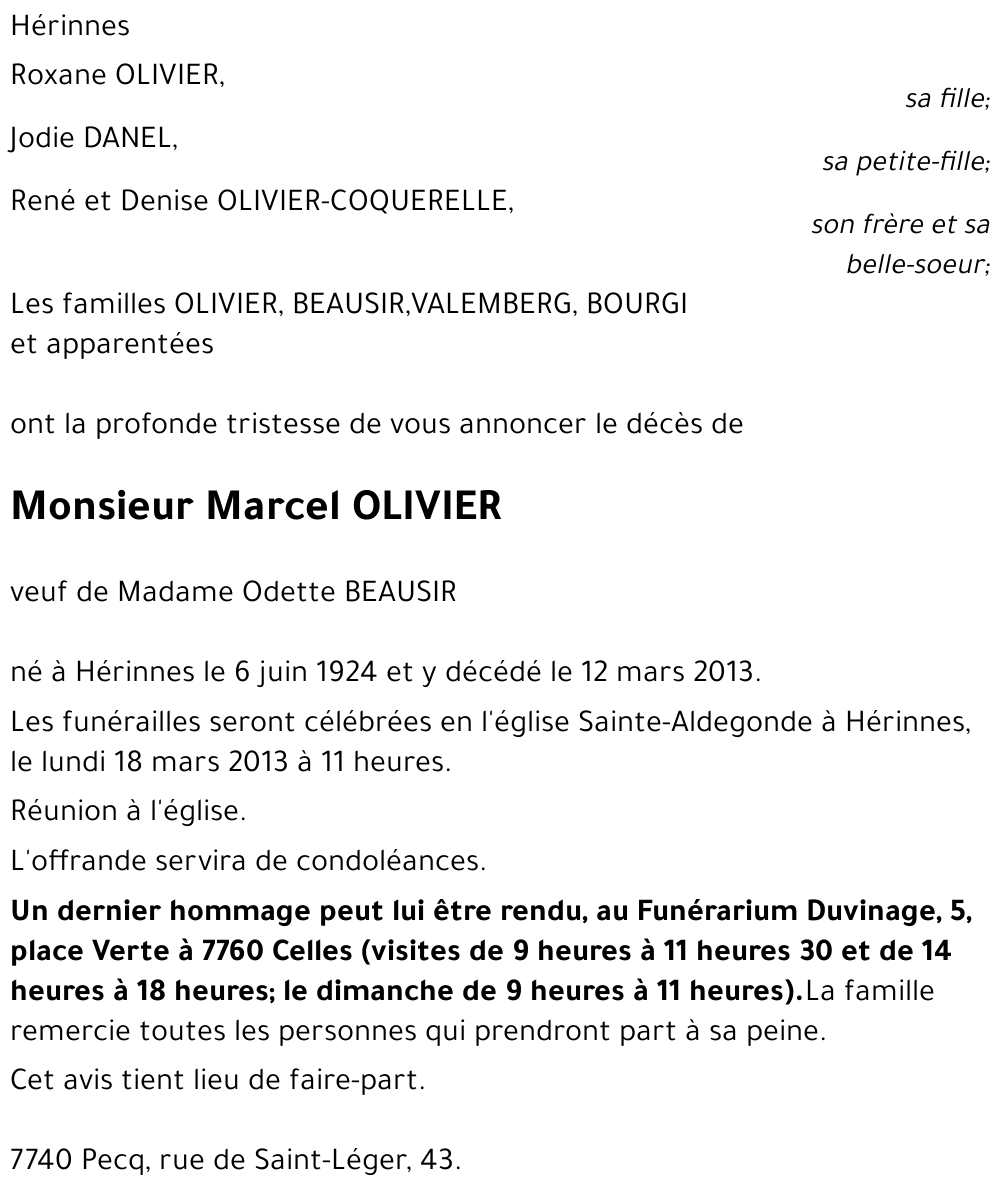 Marcel OLIVIER