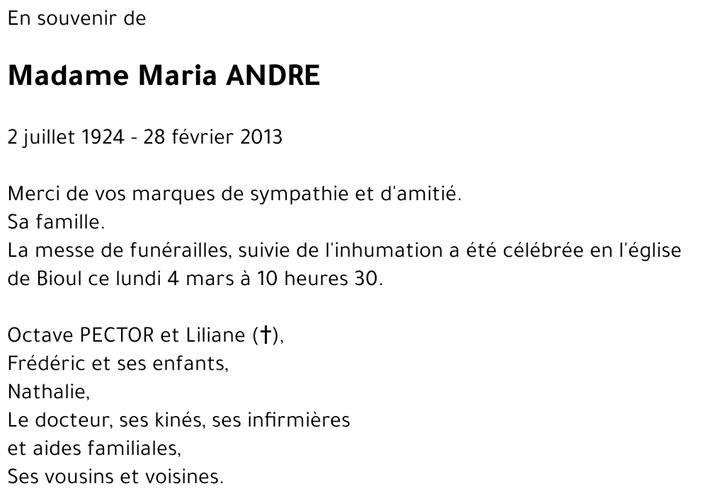 Maria ANDRE