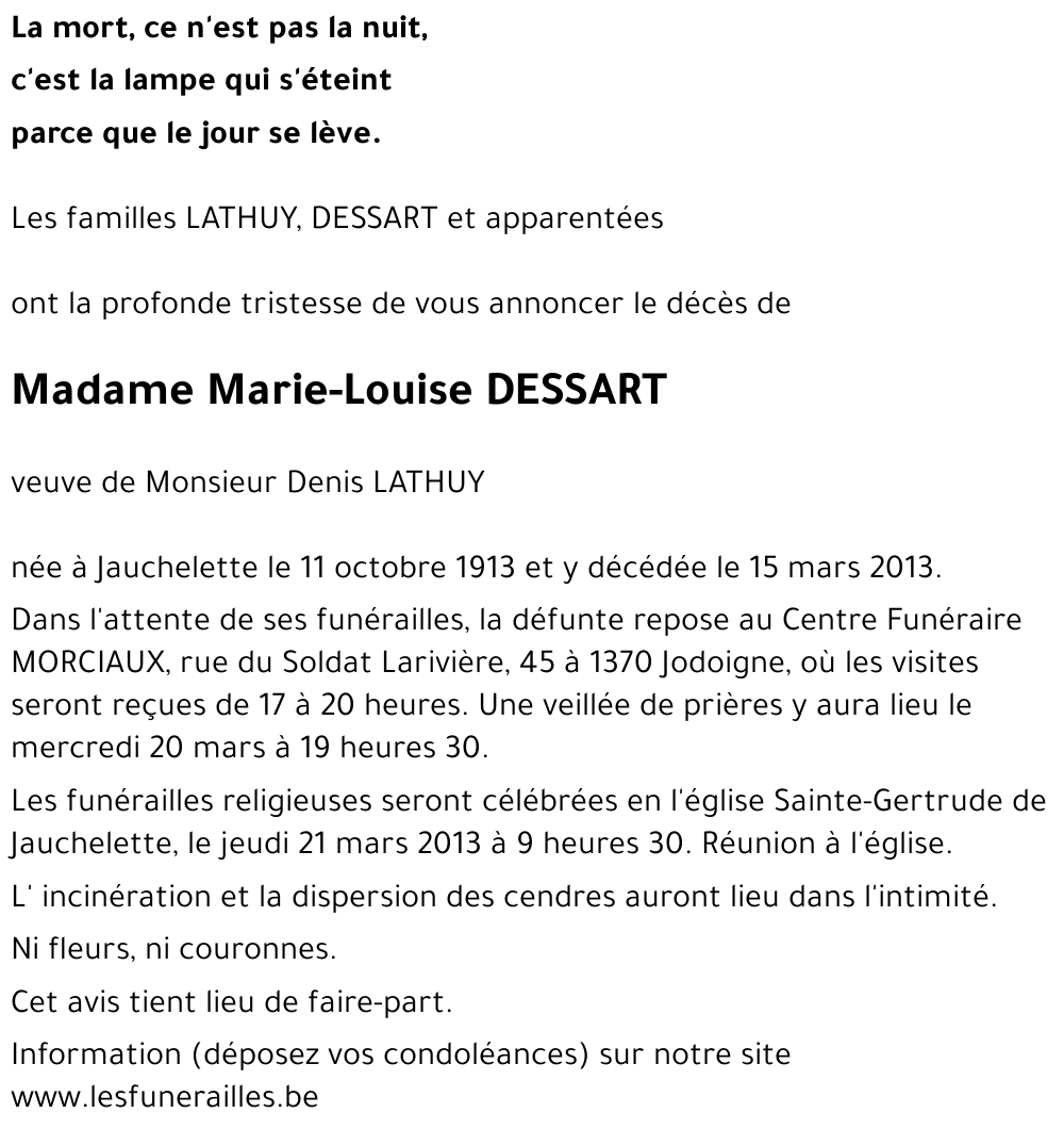 Marie-Louise DESSART