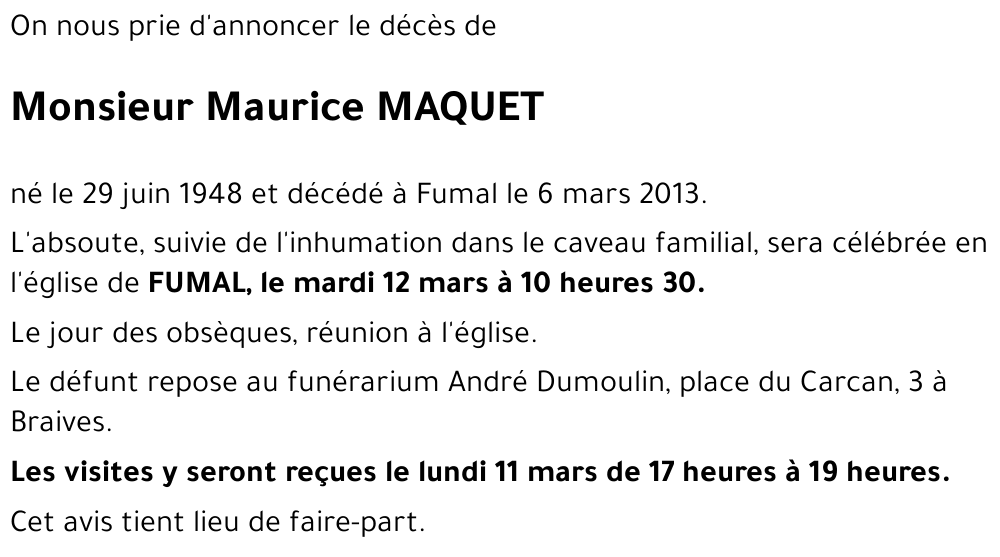 Maurice MAQUET