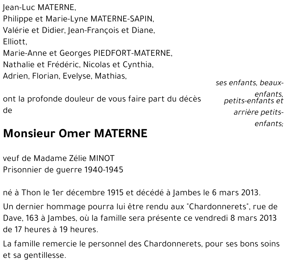 Omer MATERNE