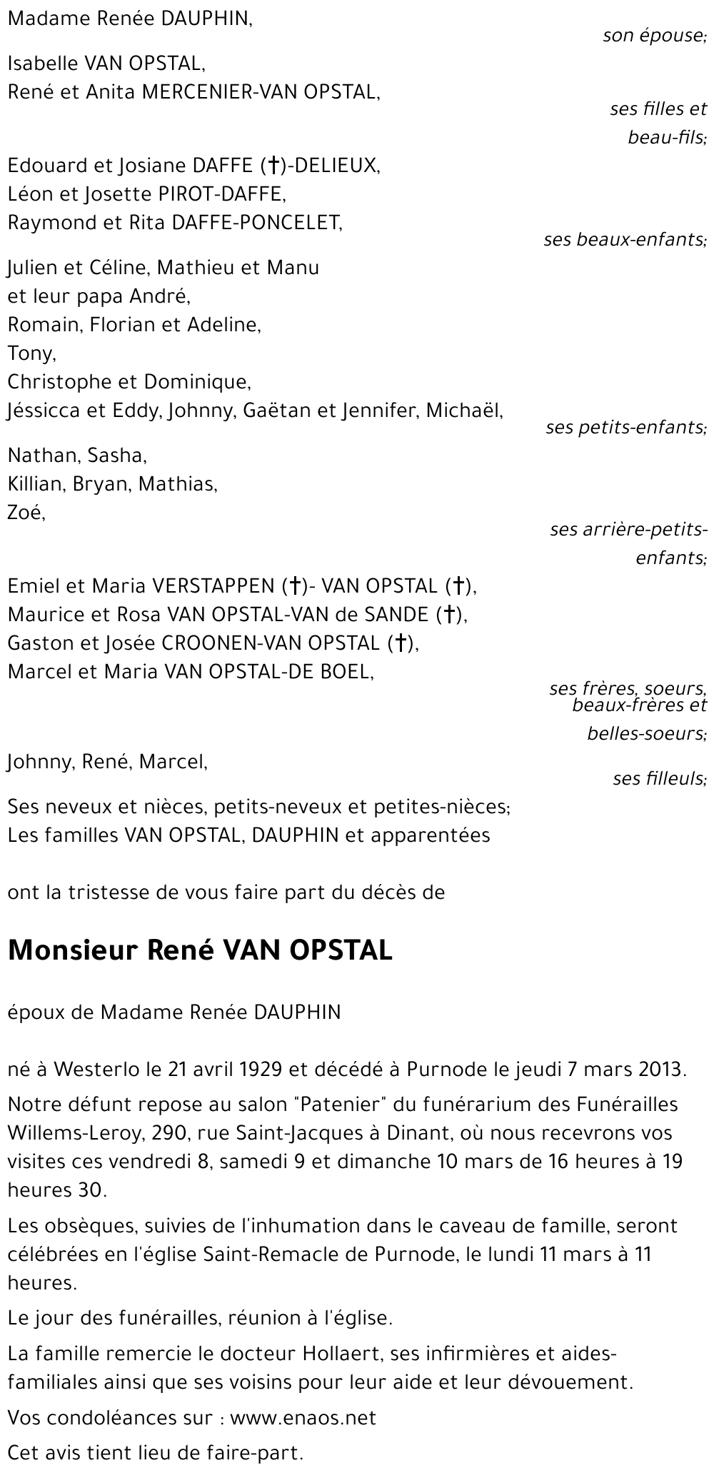 René VAN OPSTAL