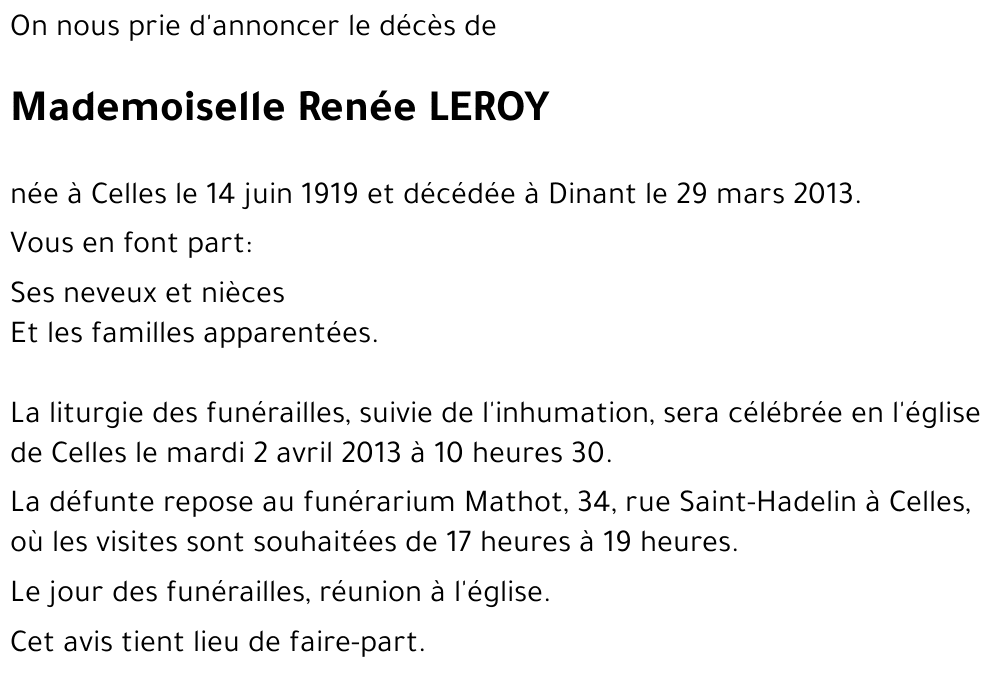 Renée LEROY