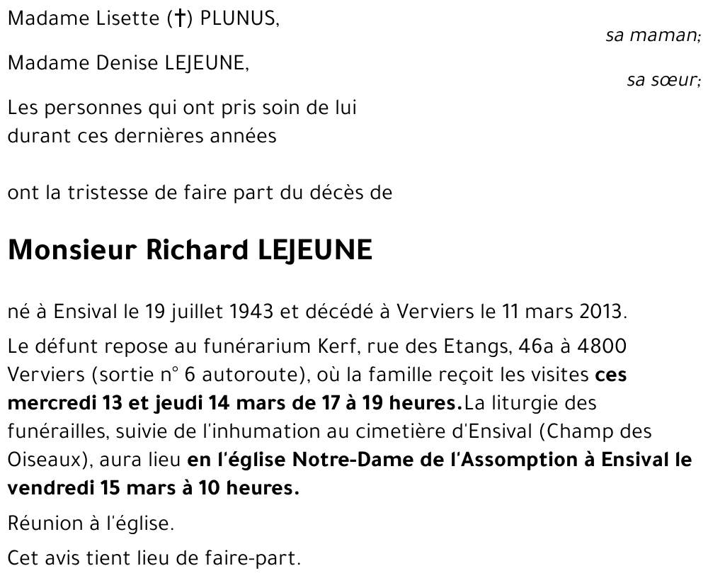 Richard LEJEUNE