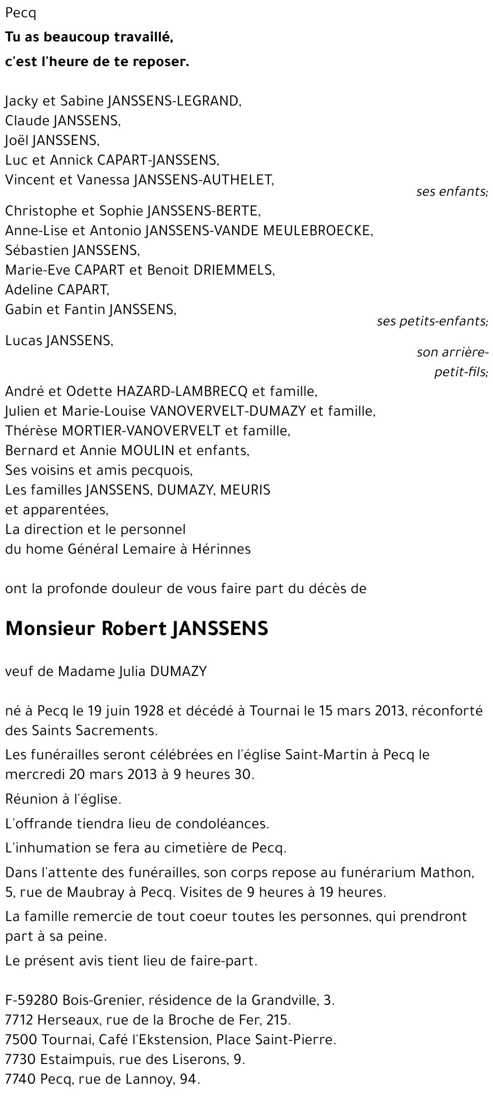 Robert JANSSENS