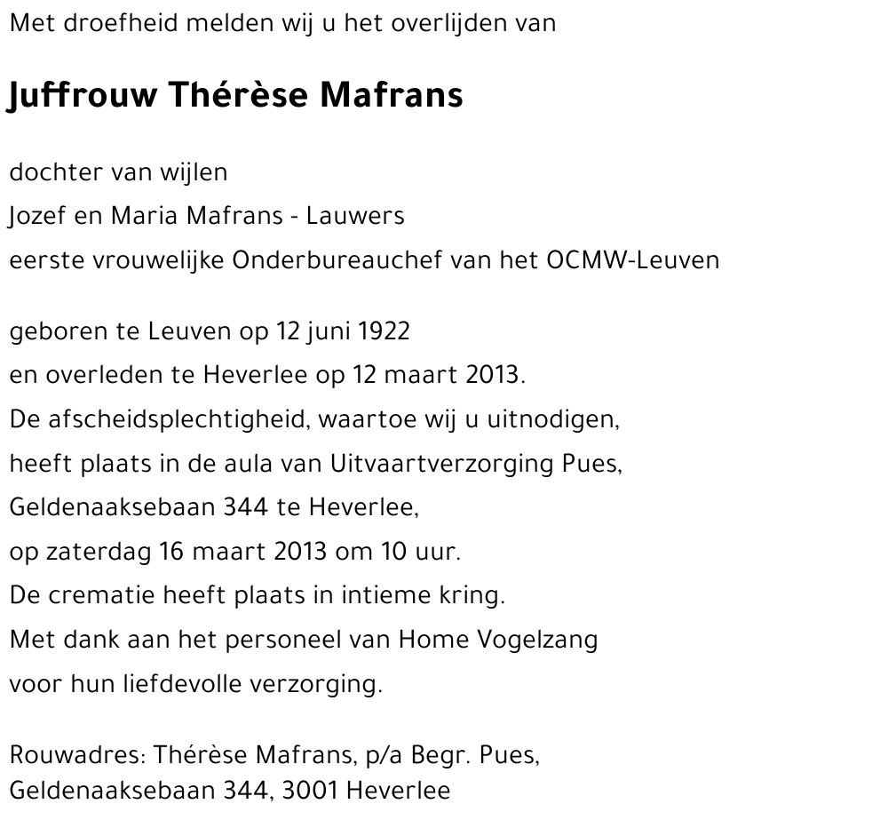 Thérèse Mafrans