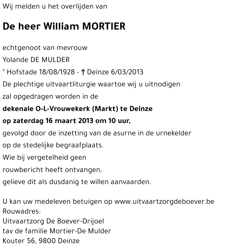William MORTIER