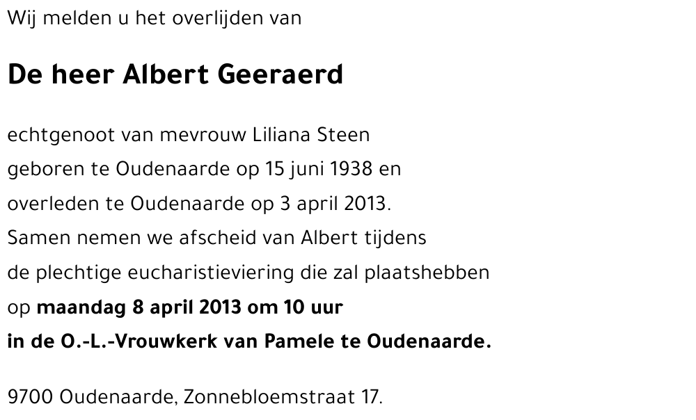 Albert Geeraerd