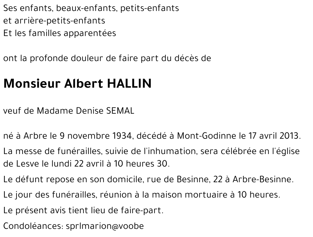 Albert HALLIN