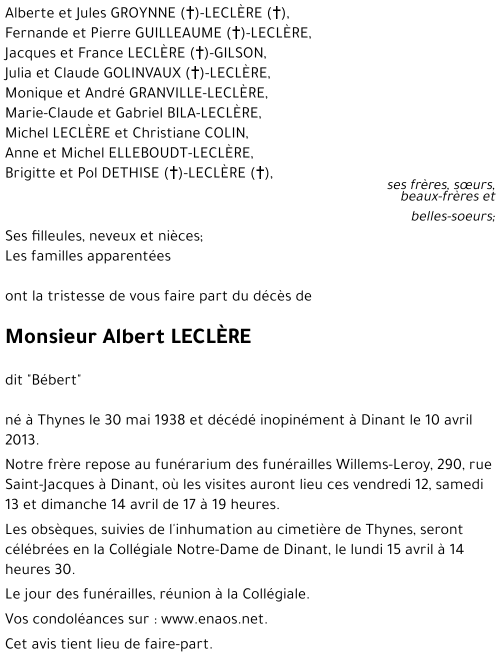 Albert LECLÈRE