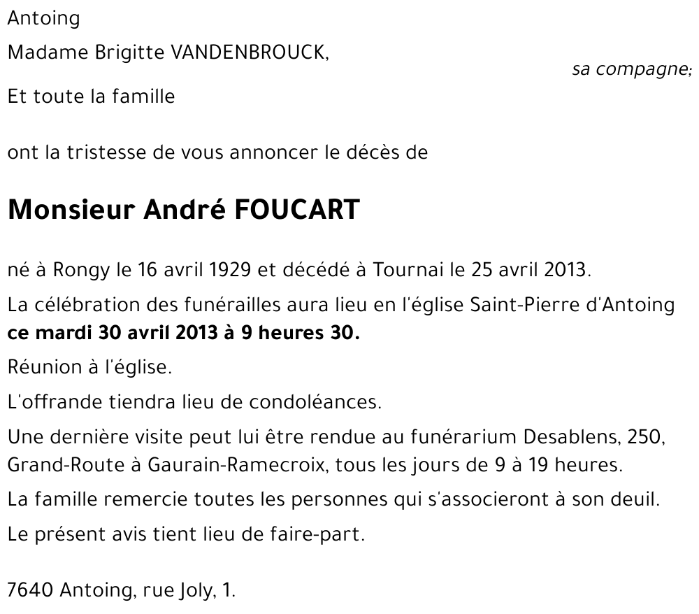 André FOUCART