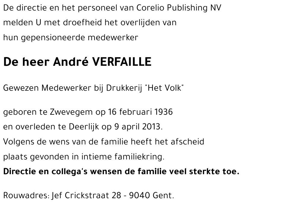 André VERFAILLE