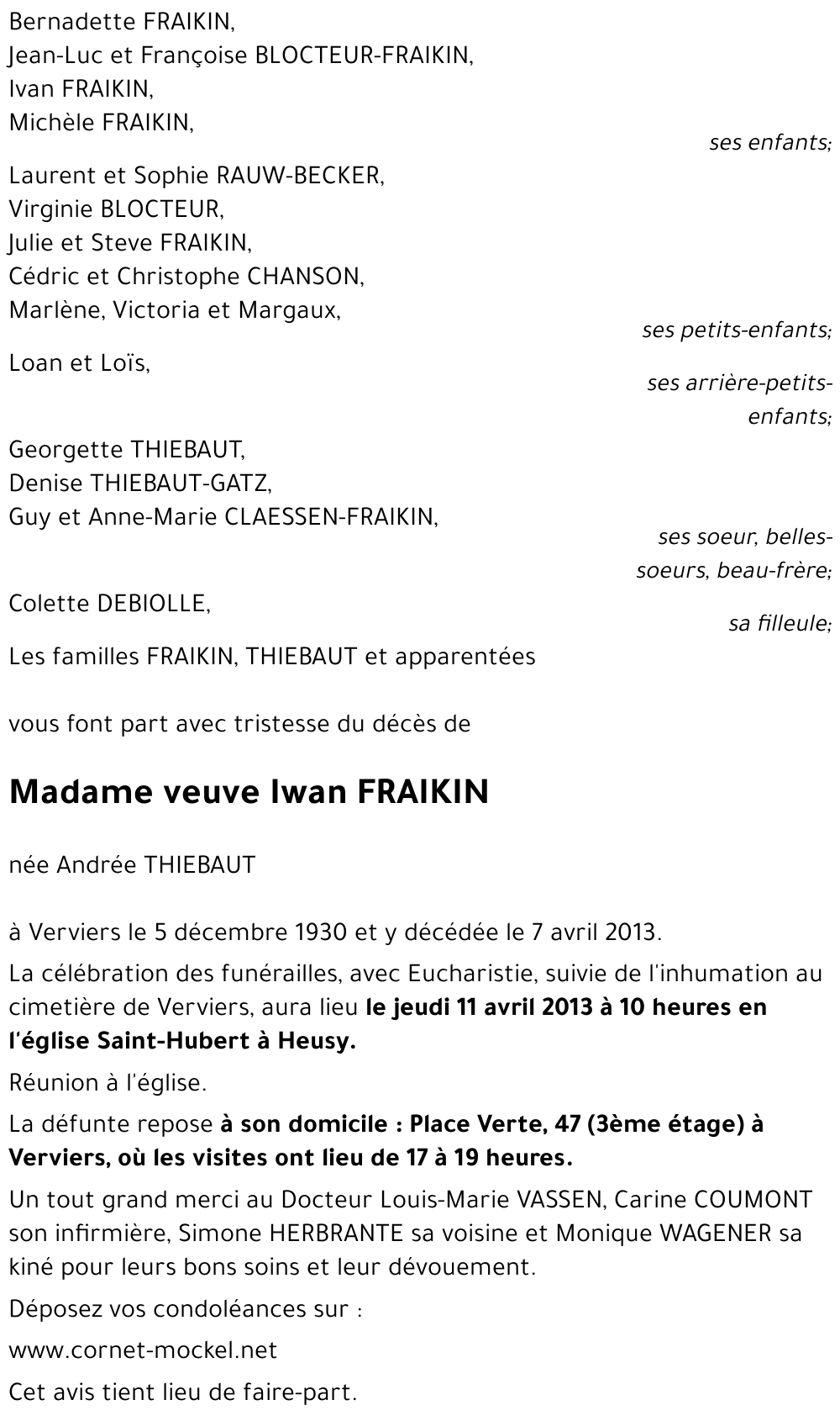 Andrée THIEBAUT