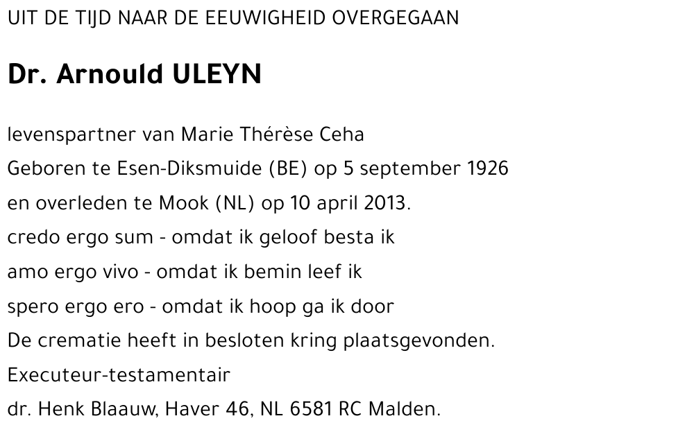 Arnould ULEYN