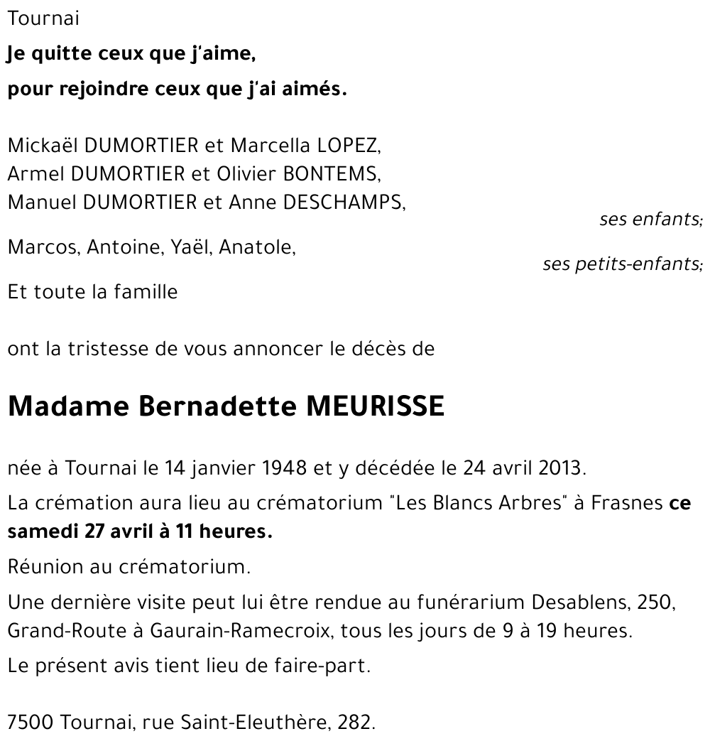 Bernadette MEURISSE