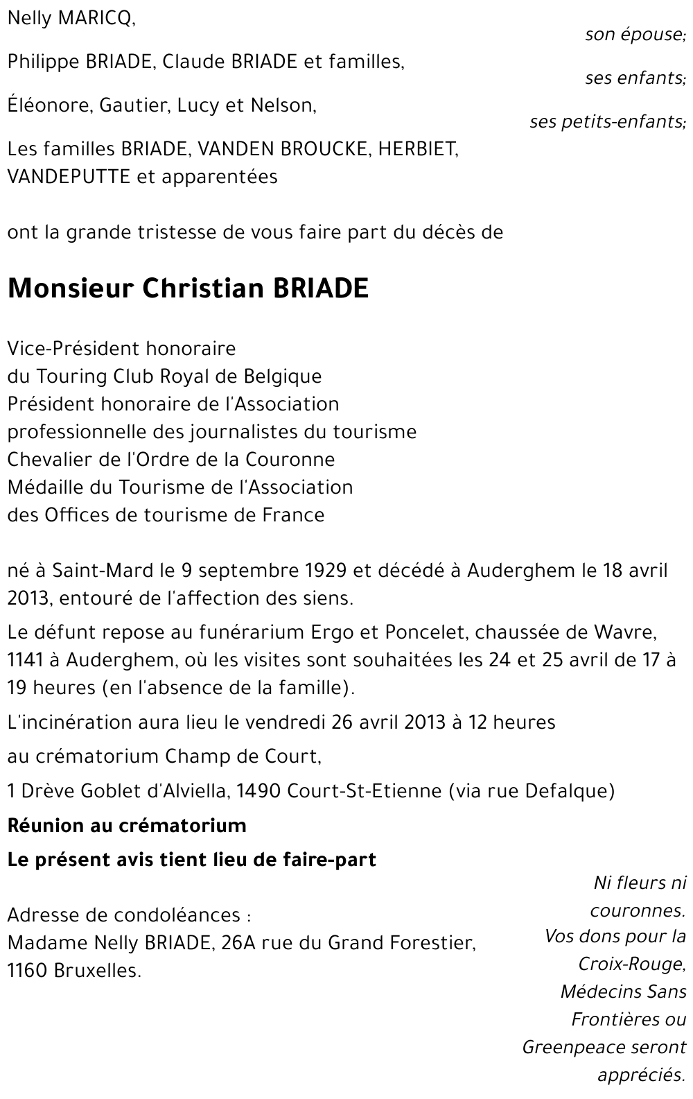 Christian BRIADE