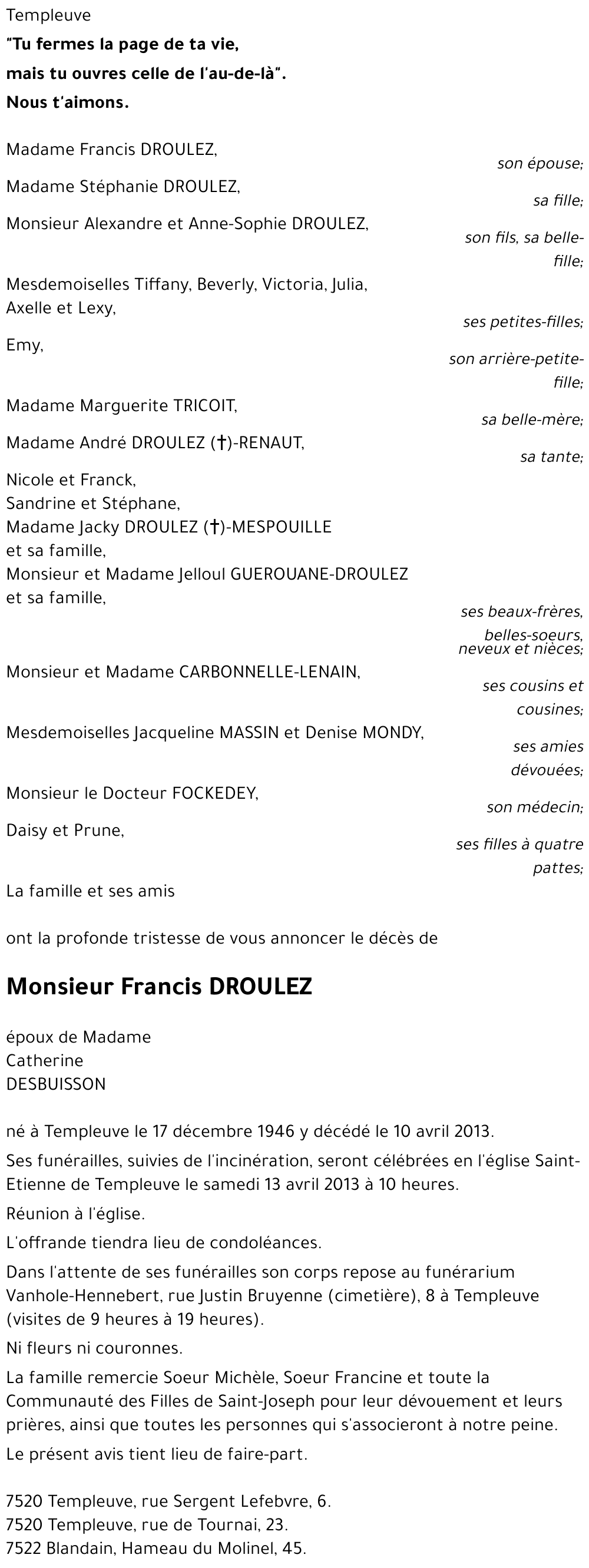 Francis DROULEZ