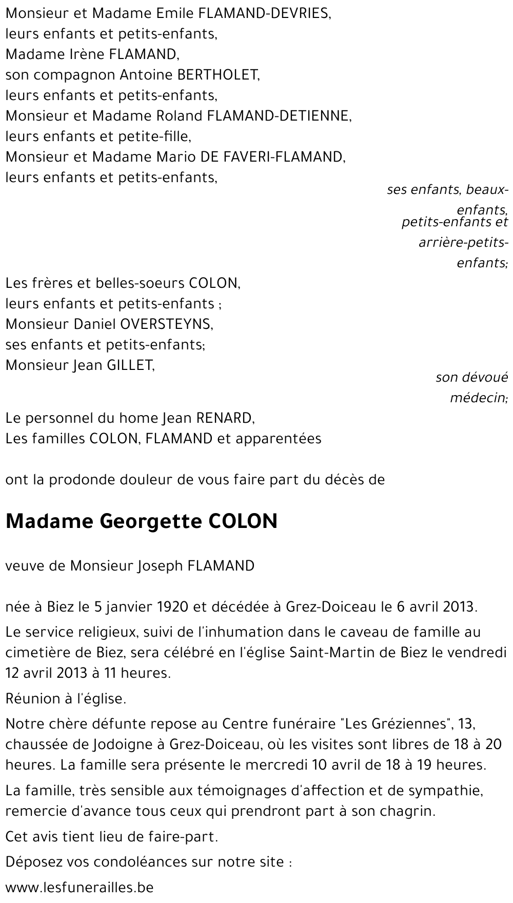 Georgette COLON