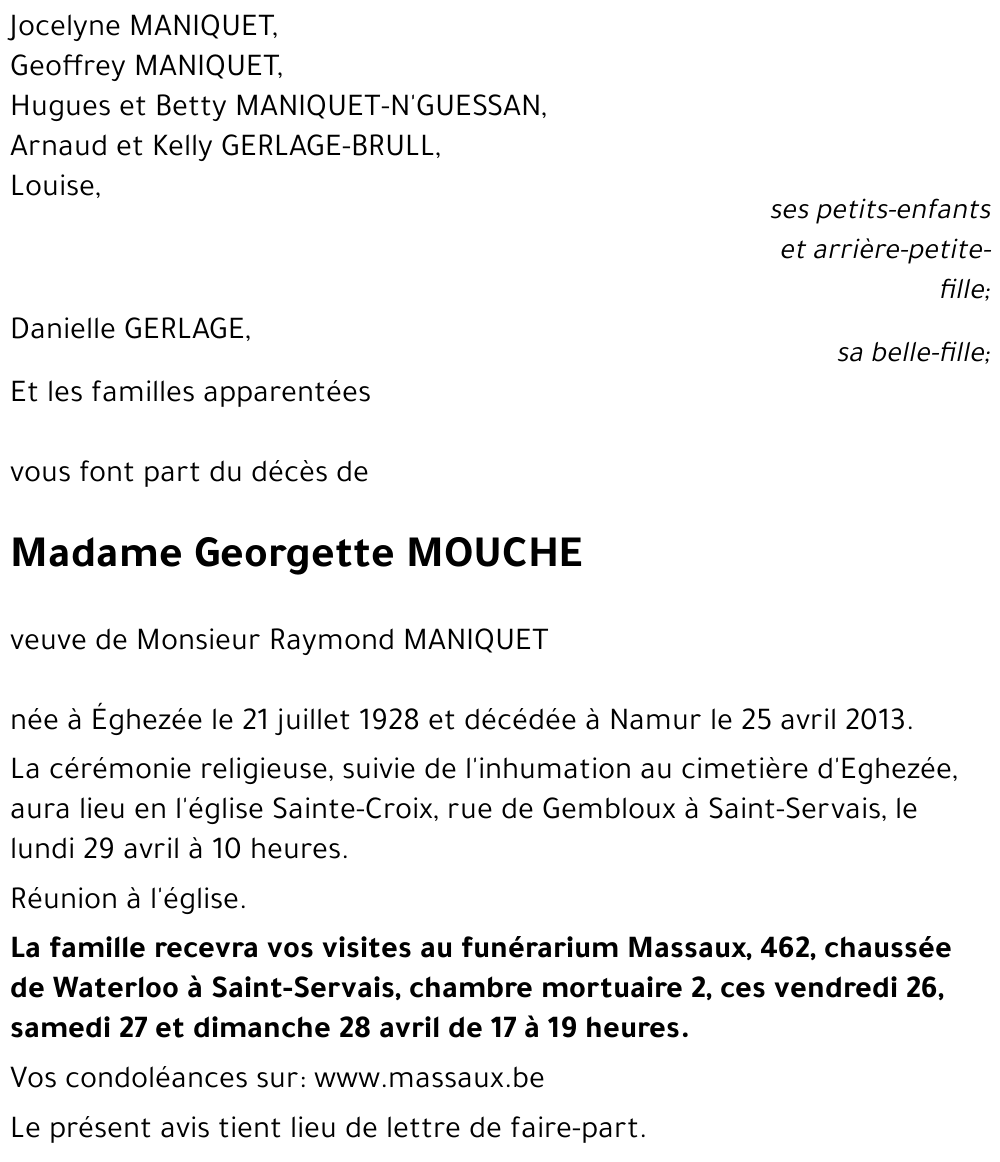 Georgette MOUCHE