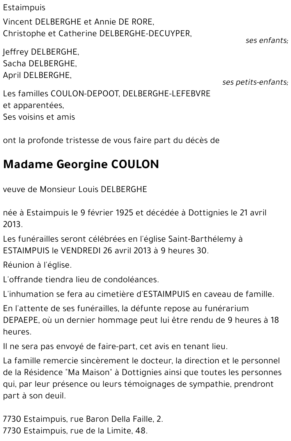 Georgine COULON