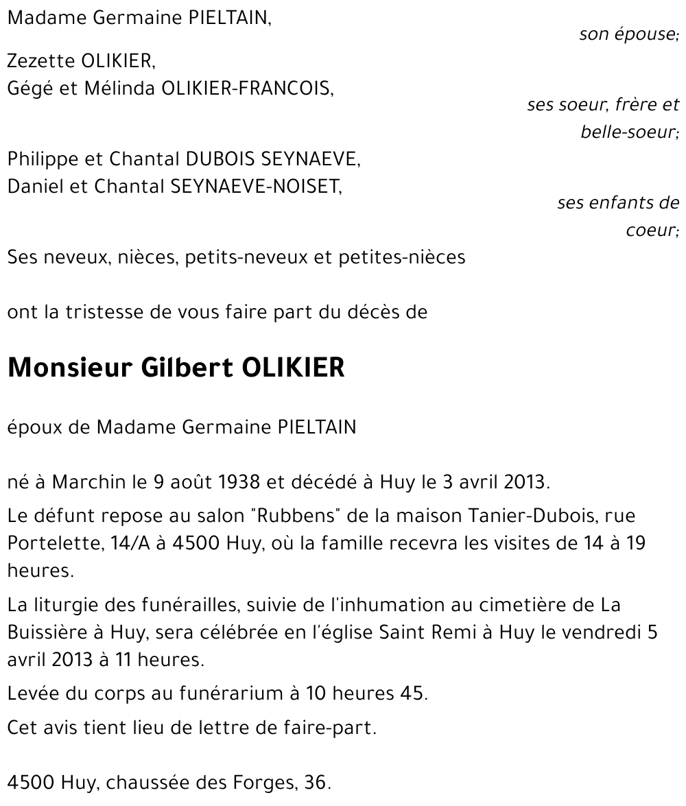 Gilbert OLIKIER