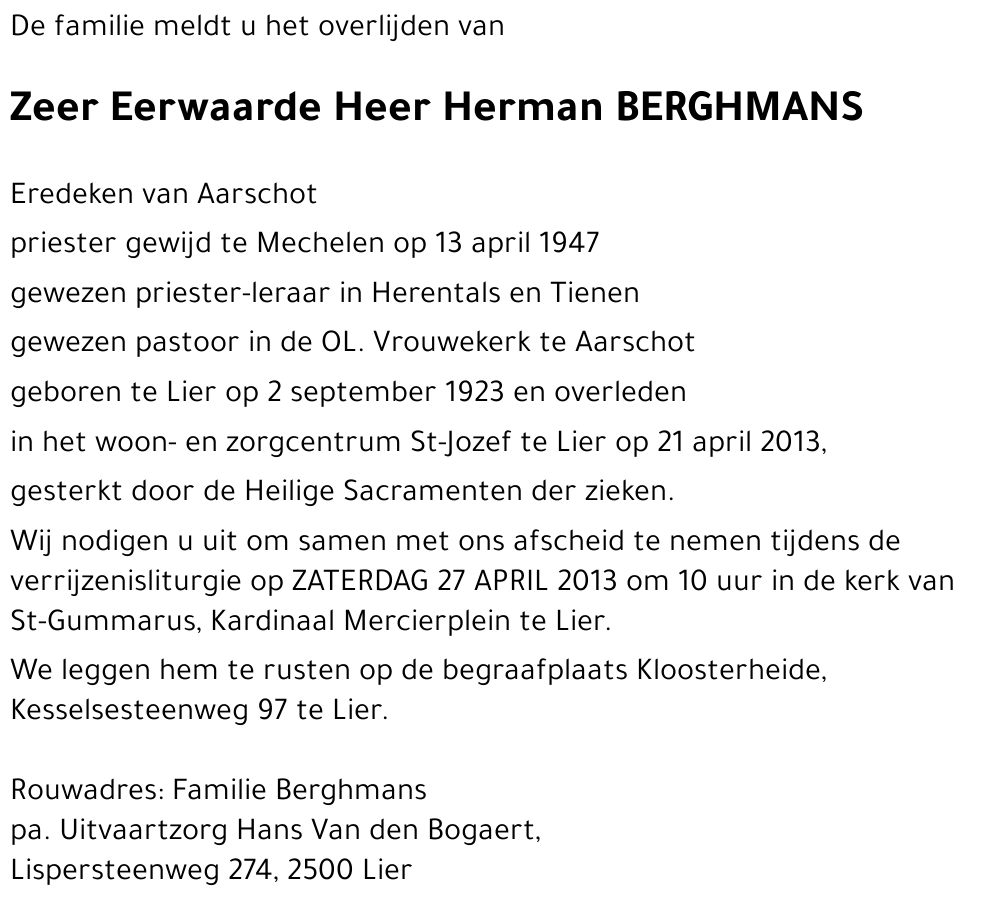 Herman BERGHMANS