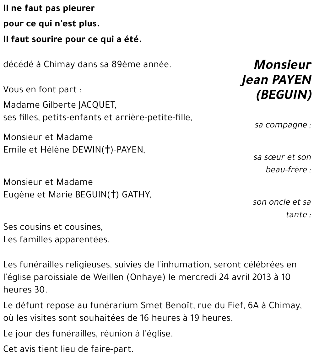 Jean PAYEN